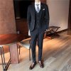 (image for) Suit suit men\'s suit men\'s business casual professional fit groom groomsmen wedding three-piece dress trendy