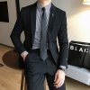 (image for) Business Groom\'s Tailor-fitting Men\'s Two-piece Casual Suit Suit for Men C325-1-LJT901-P220