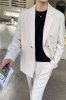 (image for) White handsome casual men\'s trendy loose and mature style suit suit men\'s Internet celebrity jacket autumn and winter thin style