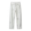 (image for) 1110-KK448-P75 white loose straight trousers distressed casual jeans